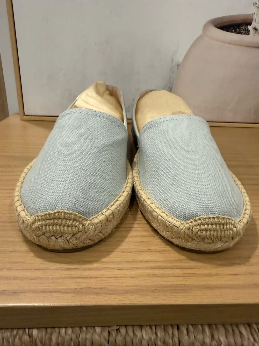 Soludos Dali Original Espadrille Piedra Gray Canvas Flats Slip-on Comfort 8 NIB
